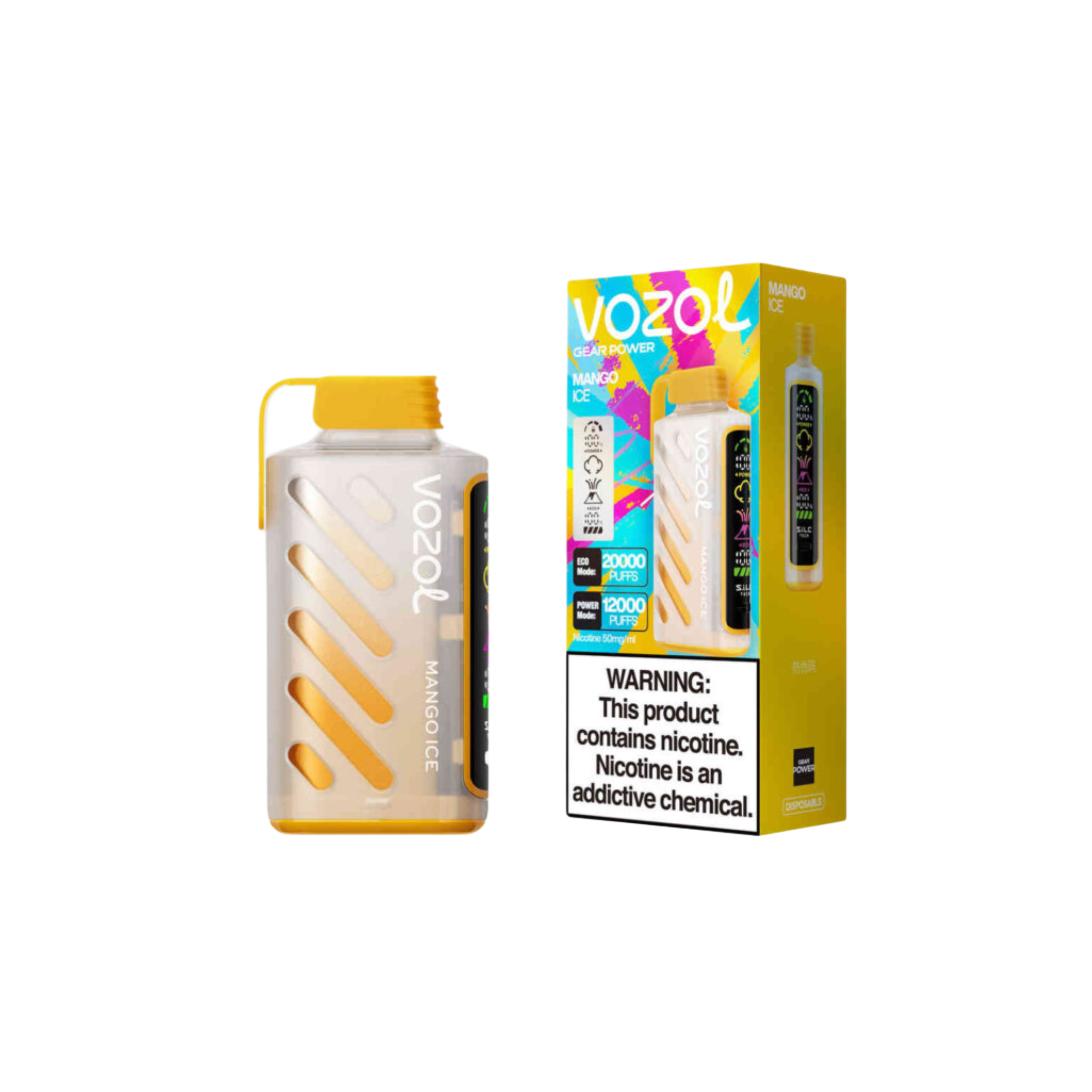 Vozol Gear Power 20K vape descartável Mango Ice 20000 puffs